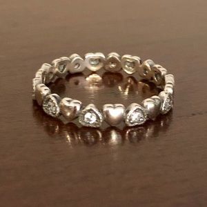 925 silver stackable heart ring